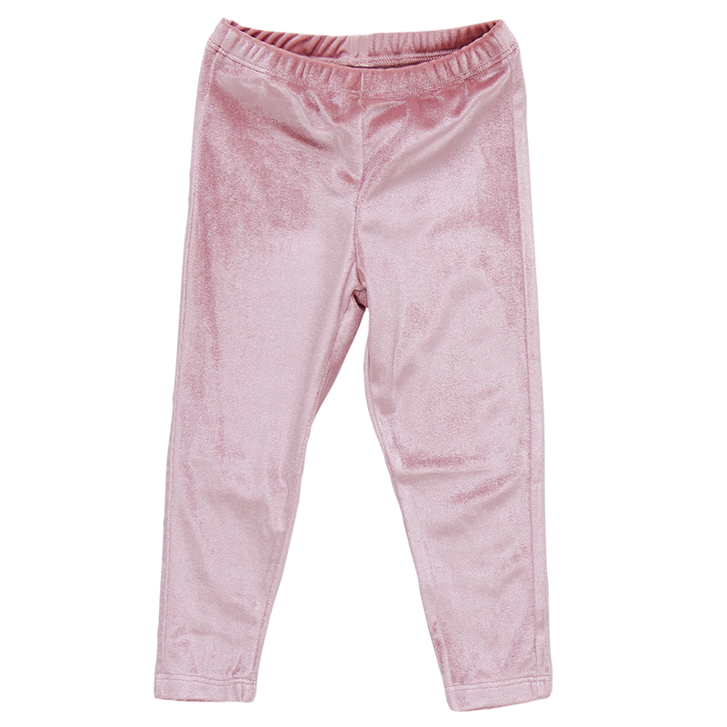 Girls Velour Legging - Mauve