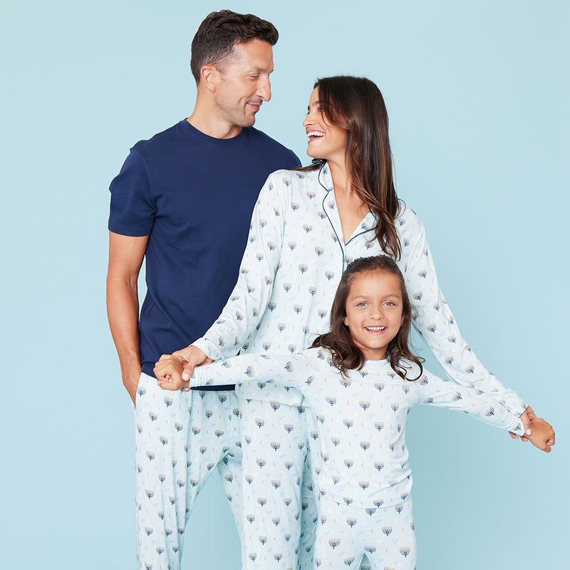 Kids Bamboo PJ Set - Peaceful Hanukkah