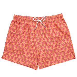 Mens Swim Trunk - Orange Lobsters