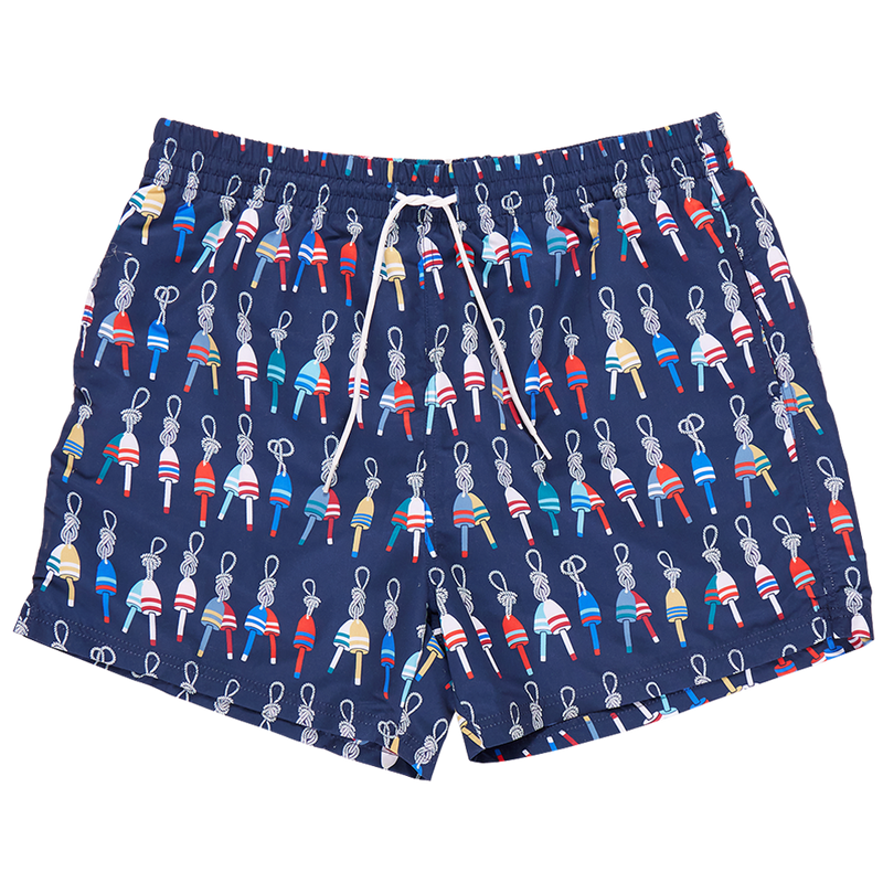 Mens Swim Trunk - Navy Buoys