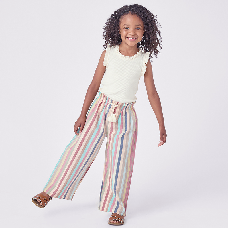 Girls Theodore Pant - Multi Vintage Stripe