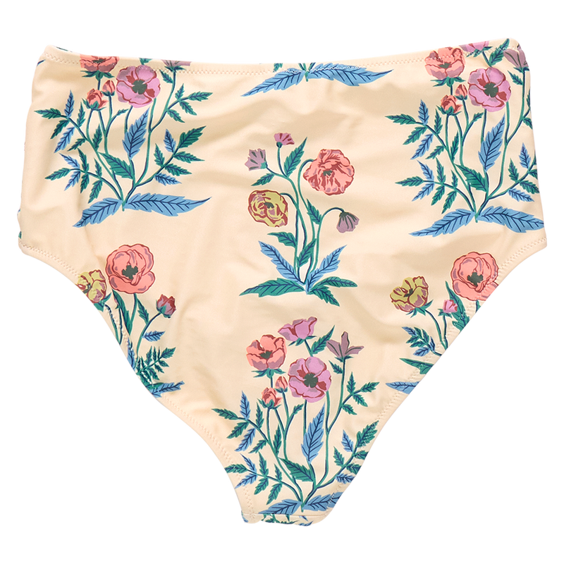 Womens Courtney Swim Bottom - Pale Yellow Poppy