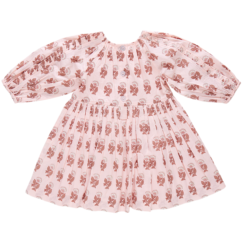 Girls Katya Dress - Pink Flower Drop