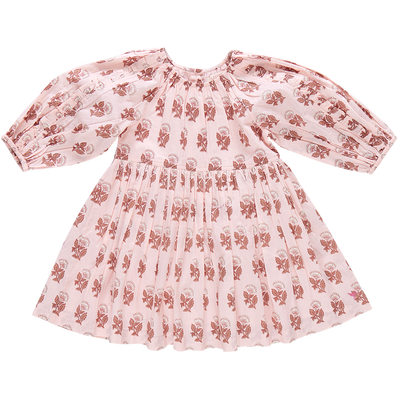 Girls Katya Dress - Pink Flower Drop