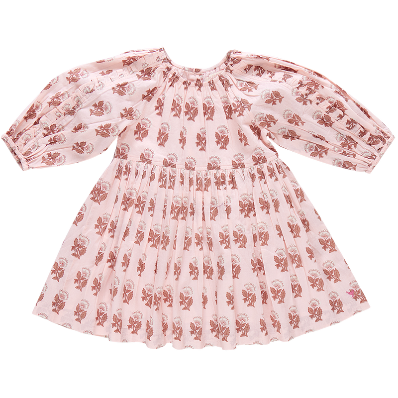 Girls Katya Dress - Pink Flower Drop