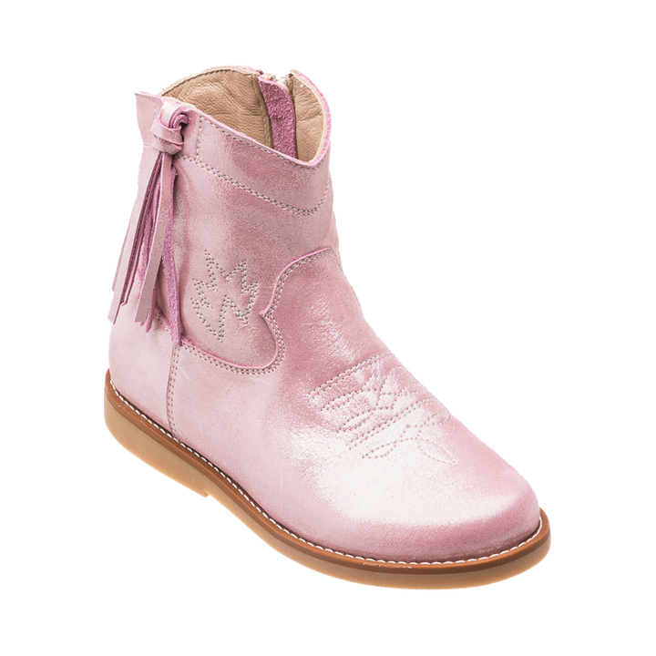 Hannah Suede Boot - Metallic Pink