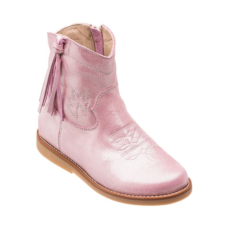 Hannah Suede Boot - Metallic Pink