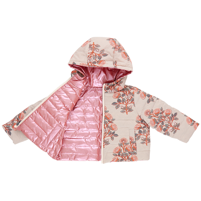 Kids Reversible Riley Jacket - Cloud Bouquet Floral