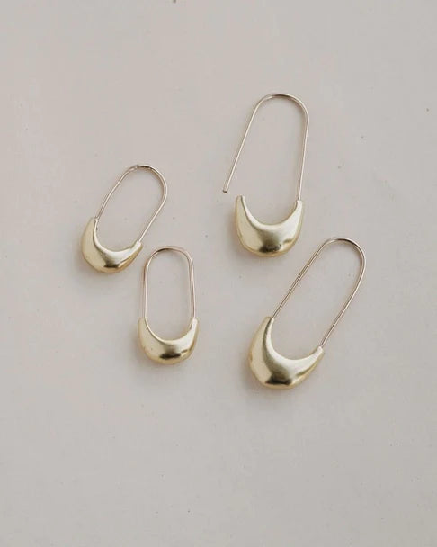 Brass Safety Pin Earring - Large