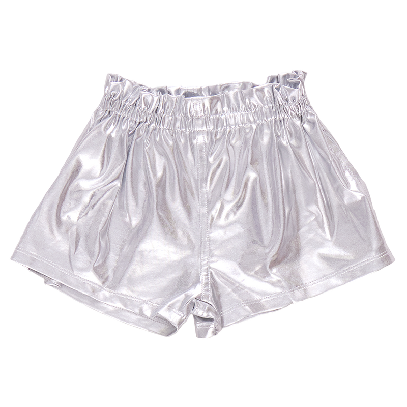 Girls Lame Theodore Short - Silver