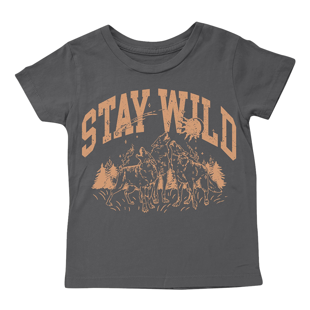 Stay Wild Short Sleeve Tee - Faded Black – Pink Chicken