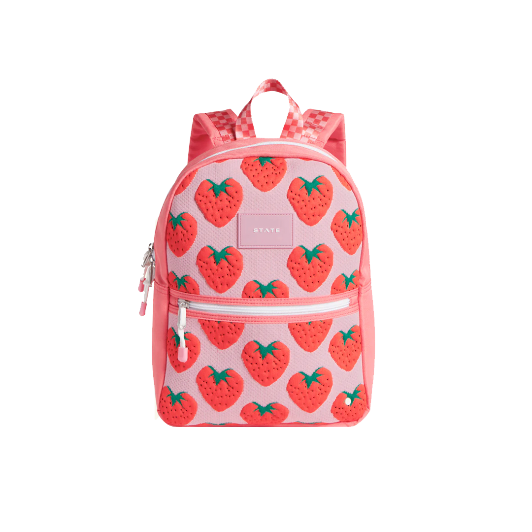 State Mini Kane Travel Backpack - Strawberry Intarsia – Pink Chicken