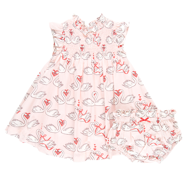 Baby Girls Stevie Dress Set - Swan Love – Pink Chicken