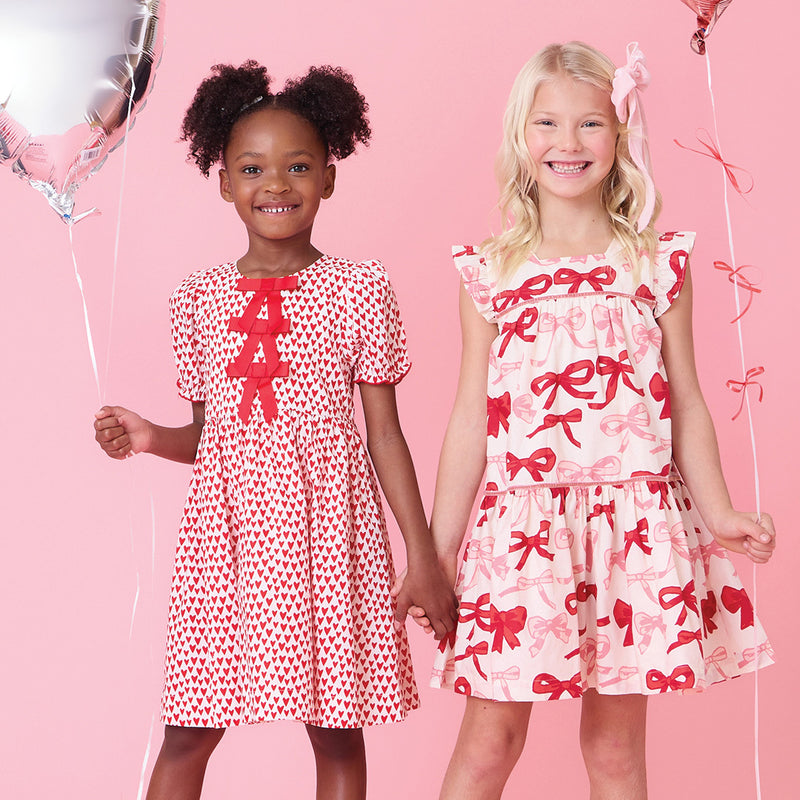 Girls Hermione Dress - Mini Hearts