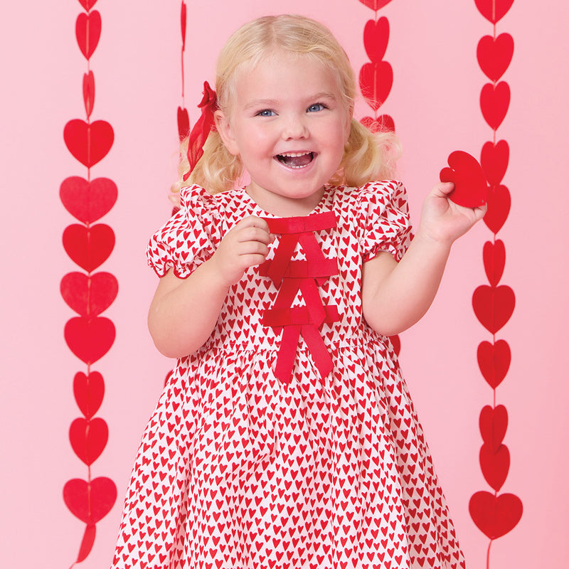 Girls Hermione Dress - Mini Hearts