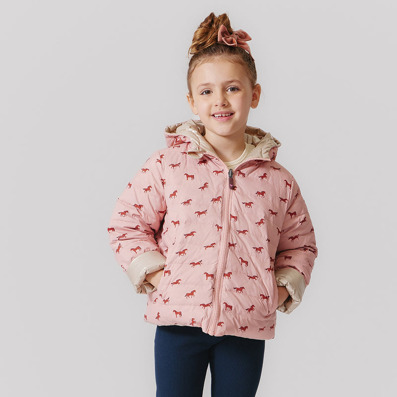 Kids Reversible Riley Jacket - Tiny Horses