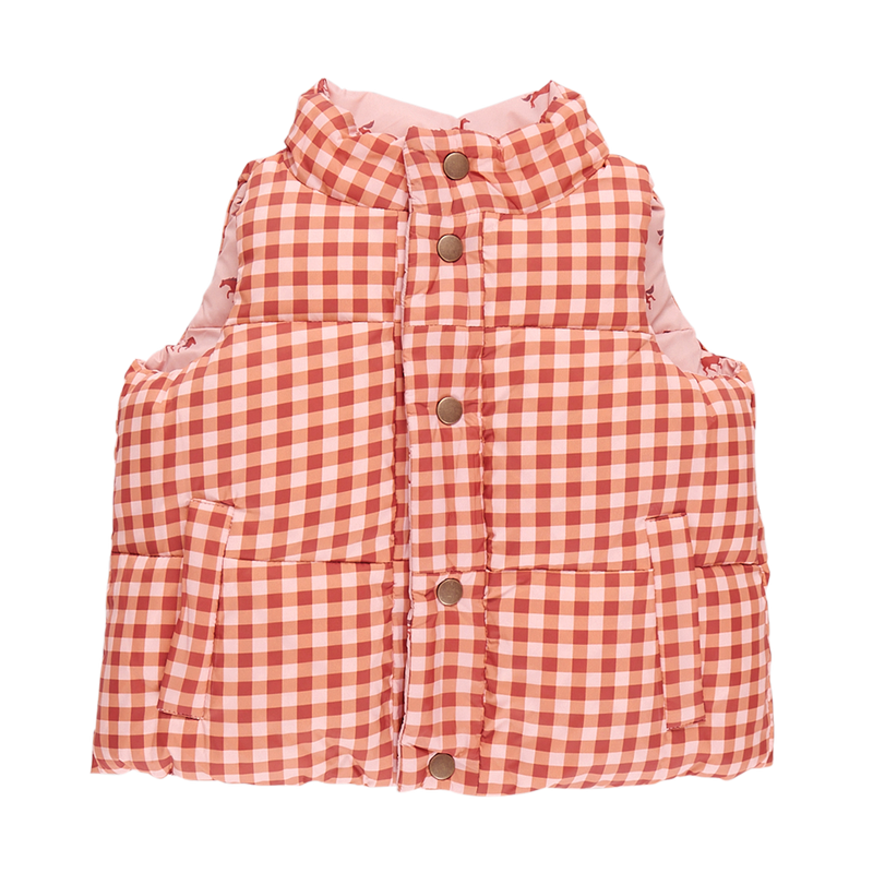 Kids Reversible River Vest - Tiny Horses