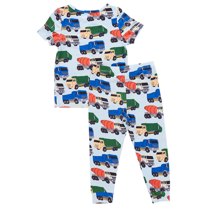 Kids Bamboo PJ Set - Dump Trucks