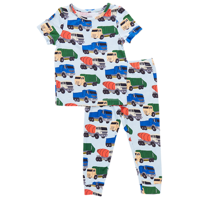 Kids Bamboo PJ Set - Dump Trucks