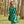 Womens Silk Kelly Dress - Emerald Marigold