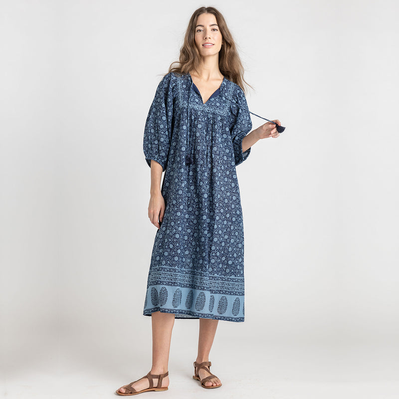 Womens Sanaa Dress - Navy Garden Floral