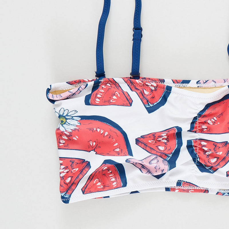 Womens Courtney Swim Top - Watermelon Puzzle