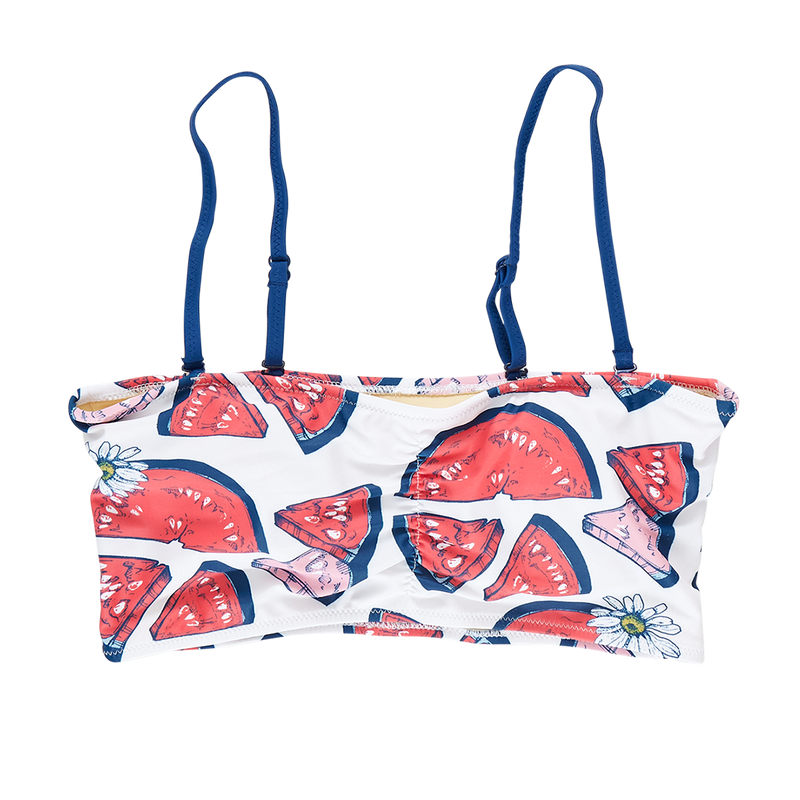 Womens Courtney Swim Top - Watermelon Puzzle