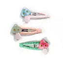 Mushroom Pearlized Fabric Covered Snap Clips