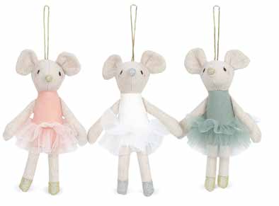 Dancing Mice Ornaments - Assorted