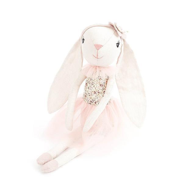 Mae Floral Bunny Ballerina Heirloom Doll – Pink Chicken