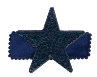 Small Crystal Star Clip - Navy