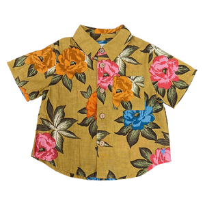 Pink and Blue Sunflower Print Hawaiian Shirt