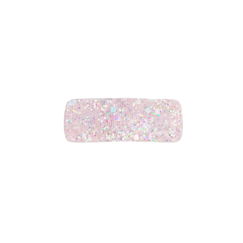 Chunky Glitter Pop Clip - Light Pink