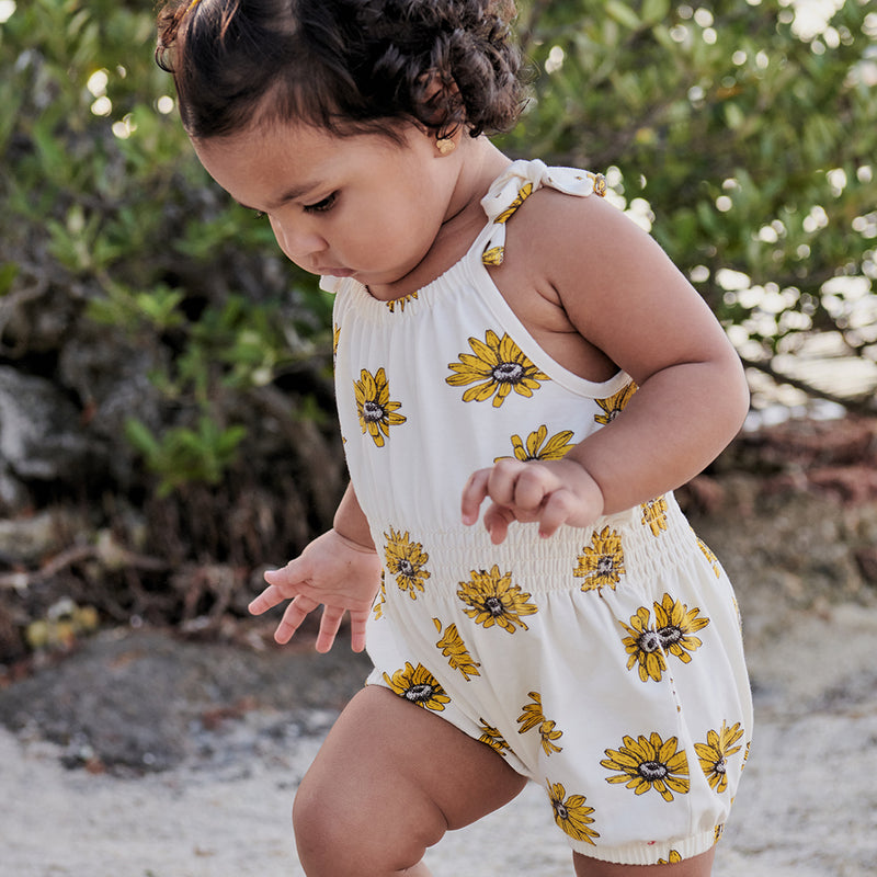 Baby Girls Organic Luna Romper - Floating Daisy