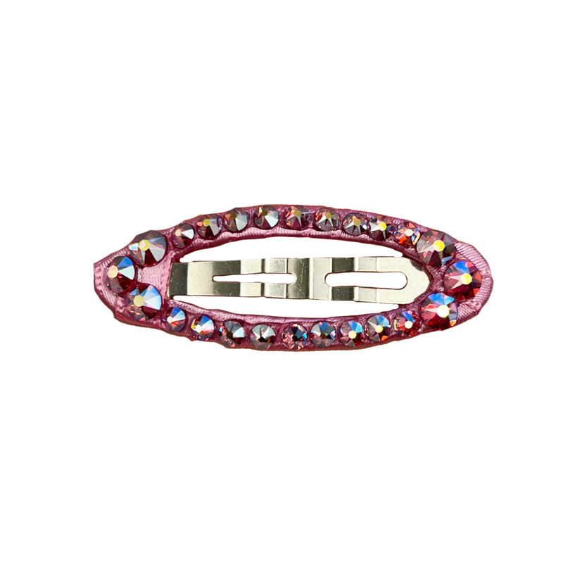 Fully Crystalized Oval Clip - Light Pink/AB