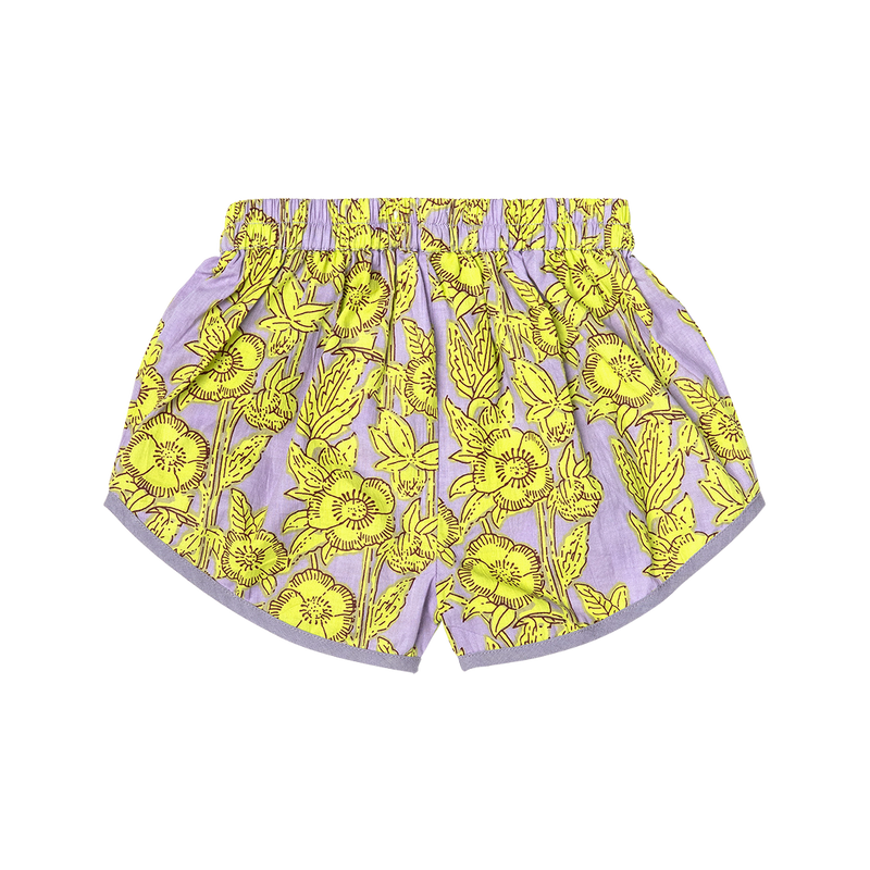 Girls Millie Short - Lavender Stem Floral