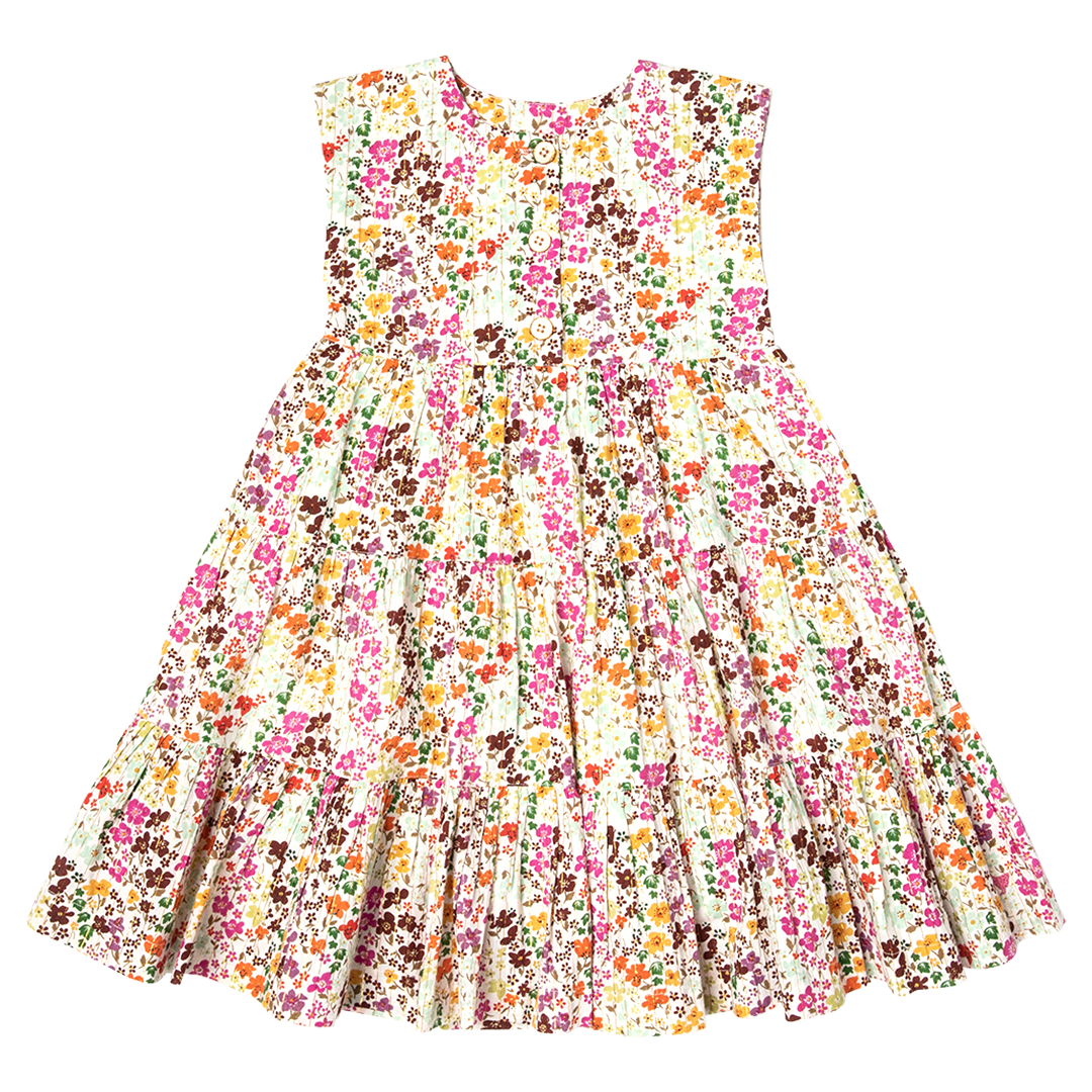 Girls Rue Dress - Multi Ditsy Floral – Pink Chicken