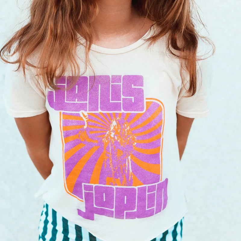 Janis Joplin Not Quite Crop Tee