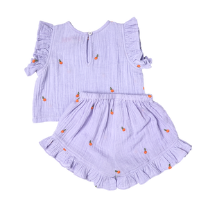 Baby Girls Roey 2-Piece Set - Lavender Oranges – Pink Chicken