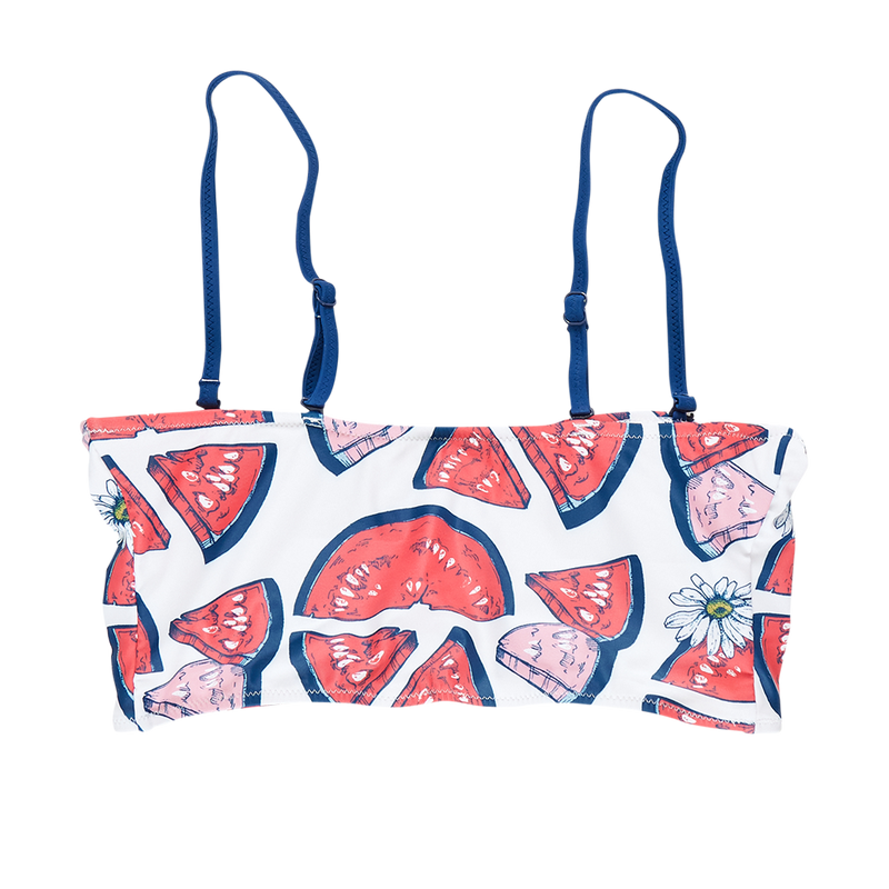 Womens Courtney Swim Top - Watermelon Puzzle